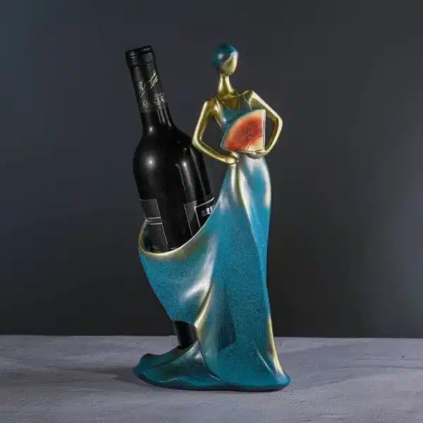 Porte-bouteille de vin avec des Figurines de femmes et de personnes de couleur créative, ornement de beauté pour filles, artisanat de décoration pour armoire de maison et Bar 2