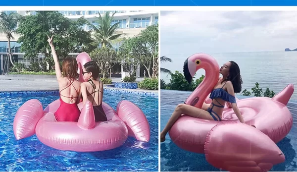 Giant Inflatable Flamingo 60 Inches Unicorn Pool Floats Tube Raft Swimming Ring Circle Water Bed Boia Piscina Adults Party Toys