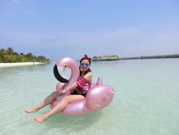 Giant Inflatable Flamingo 60 Inches Unicorn Pool Floats Tube Raft Swimming Ring Circle Water Bed Boia Piscina Adults Party Toys