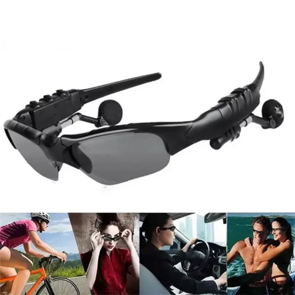 Lunettes de soleil Bluetooth sans fil intelligentes, casque stéréo, écouteurs de sport en plein air dans la voiture, appels musicaux, lunettes anti-bleu 1