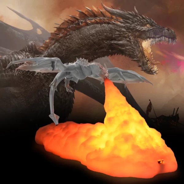 Lampes LED rechargeables 3D Dragon de feu et Dragon de glace pour la décoration intérieure, lampes de bureau, décor de chambre, impression, meilleur cadeau pour les enfants, la famille 2