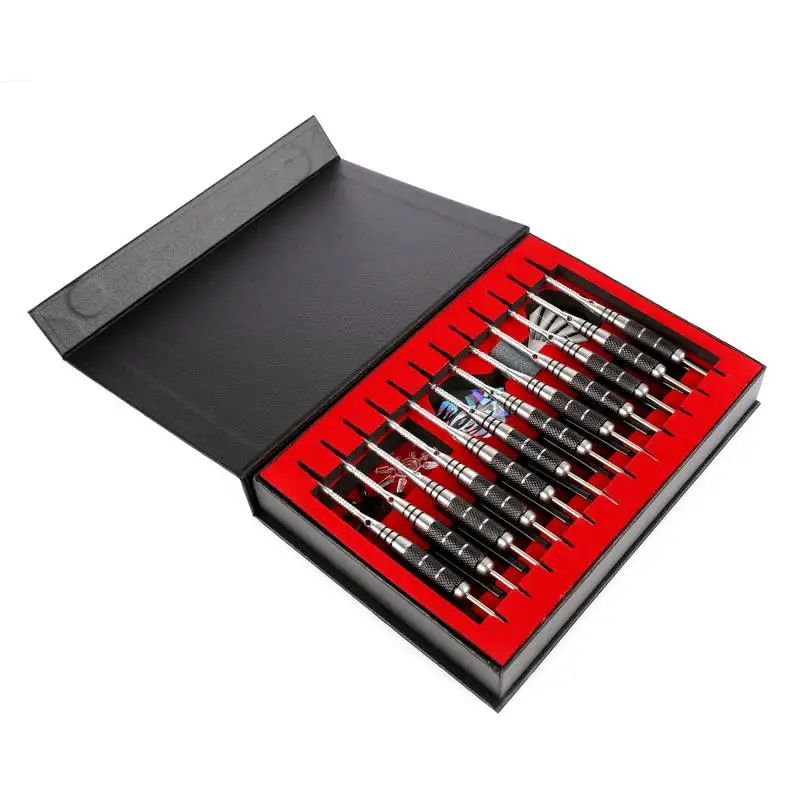 Jeu de fléchettes à pointe en acier de sécurité, fléchettes, poignée, feuilles, vol, sports d'intérieur, divertissement, pratique du tir, lancer, 22g, 12 pièces 12