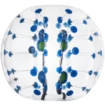 VEVOR Balle Pare Chocs Gonflable PVC 0,8mm Balle Gonflable Football de Diamètre 1,2m Balle Zorb Enfants 1-1,5m avec 2 Poignées 2 Ceintures Jouer au Parc Plage École Points Rouges Bubble Foot Bumper 9