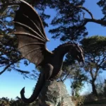 Sculpture de dragon cracheur de feu pour la décoration de la maison et du jardin, fontaine en résine d'eau, majestueuse, prenant en compte la précision 4