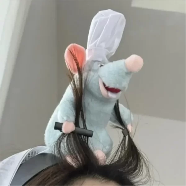 Ratatouille-Bandeau de dessin animé à larges bords pour filles, bandeau de sauna au beurre en peluche, épingle à cheveux créative et mignonne, coiffure chaude, cadeau pour fille, nouveau 4