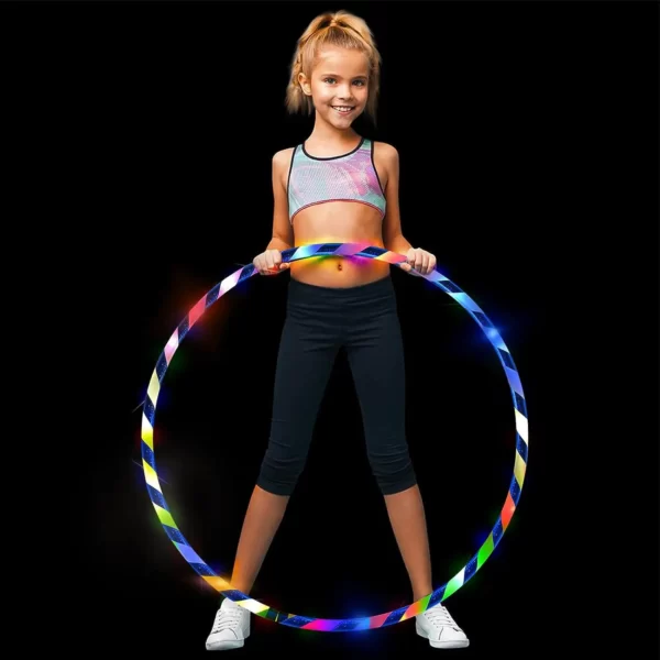 Cerceau de sport phosphorescent pour femmes et enfants, anneau de perte de poids, cercle de yoga proxy, équipement d'entraînement de fitness, 7 documents, 60 cm, 70 cm, 80 cm, 90cm 14