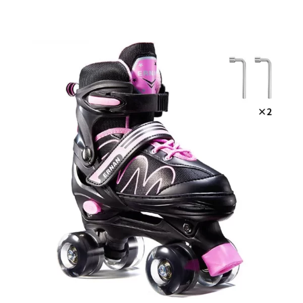 Patins à roulettes réglables pour tout-petits, filles, garçons, enfants de 3 à 12 ans, roues lumineuses, baskets, patins à roulettes, taille 27-42 5