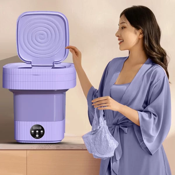 Grandes machines à laver pliantes portables avec sèche-linge, mini laveuse, vêtements, voyage, maison, chaussettes, sous-vêtements, Royaume-Uni, AU, 110V, 220V, 13l, E27 23