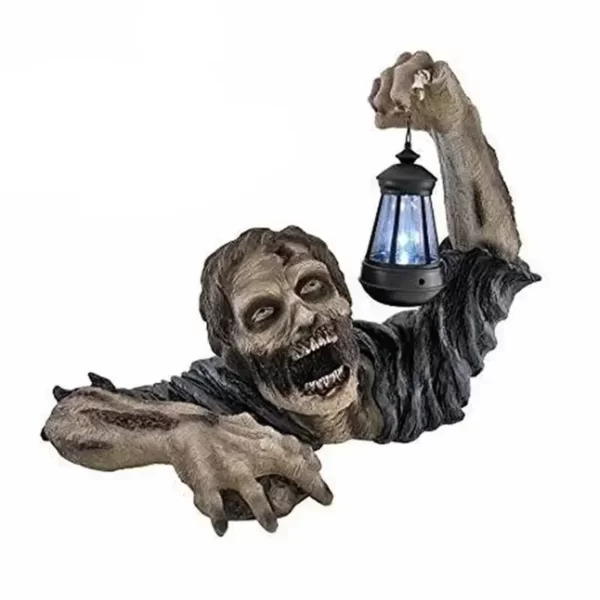 Décor d'horreur de zombies pour Halloween, lumières LED effrayantes, lanterne extérieure, figurine lumineuse, 1PC 2