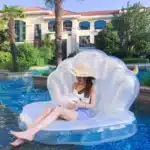 Jouets gonflables angigonflables, coquillage avec boule de perles, piscine, flotteur, chaise, lit, matelas de fête de plage en plein air, été 3