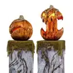 Décor de Citrouille Security é par le Bruit, avec Yeux Rougeoyants LED, Crée des Atmosphères Effrayantes, pour Halloween 5