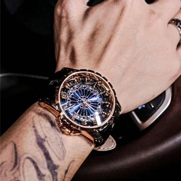 A armacg-Montre à quartz de luxe pour homme, argent, rétro, affaires, décontracté, ceinture, édition limitée, montres-bracelets 2