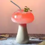 Champignon verre cocktail