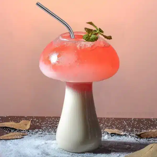 Champignon verre cocktail