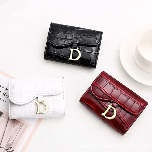 Mini porte-cartes court pour femme, portefeuille en PU, porte-cartes multi-cartes, petite pochette multifonctionnelle, mode 1