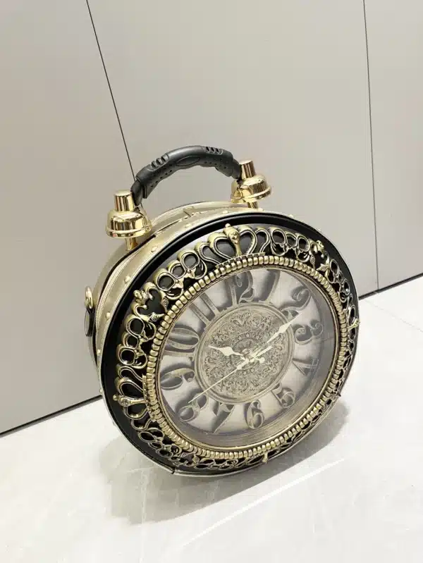 Sacs à main et sacs à main de luxe de styliste, sacs à bandoulière amusants en forme d'horloge, sac rond en cuir pu pour femmes 2