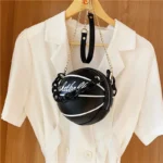 Femmes balle sac à main rond basket-ball forme petits sacs à main décontracté en cuir PU femme sacs à bandoulière bandoulière filles porte-monnaie 4