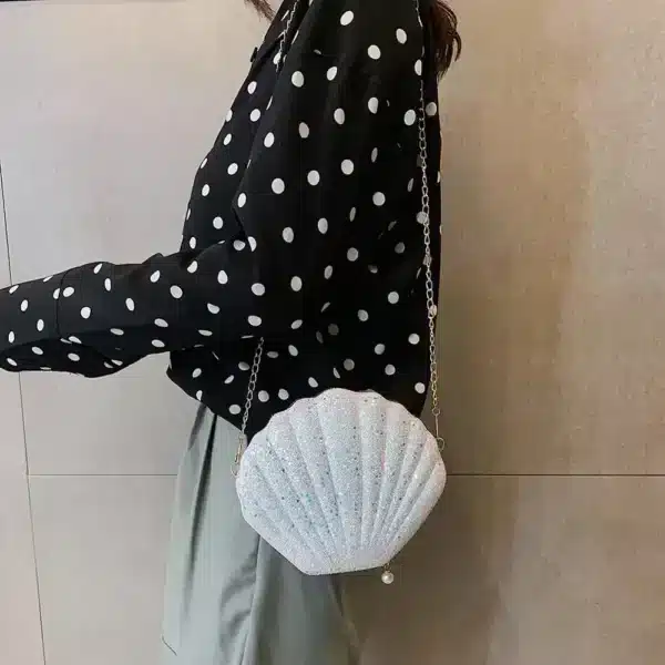 JOCute-Sacs à main à paillettes pour femmes, sacs à bandoulière à fermeture éclair, sacs à main à coque initiés, petit sac pour téléphone, poudres d'argent 4