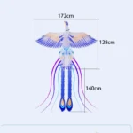 Cerf-volant Phoenix Bird avec enrouleur de ligne de 1.8m et banderoles de queue, jouets de sport de plage en plein air, prairie, enfants et adultes, 300m 8