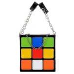 Chic boîte de forme cubique femmes sacs à main chaînes de créateur fourre-tout de luxe en cuir Pu sac de messager dames personnalité petits sacs à main 2020 5
