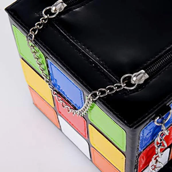 Chic boîte de forme cubique femmes sacs à main chaînes de créateur fourre-tout de luxe en cuir Pu sac de messager dames personnalité petits sacs à main 2020 6