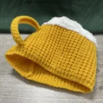 Chapeau de coupe de bière 3D unisexe, drôle, créatif, avec tout type de pull, casquette polyvalente, délié chaud, cadeaux de l'année des amoureux de la bière, automne et hiver 4