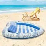 Flotteur gonflable en forme de cœur pour piscine extérieure, matelas à Air, chaise longue avec oreiller, coussin de natation pour adultes et enfants, relaxation d'été 5