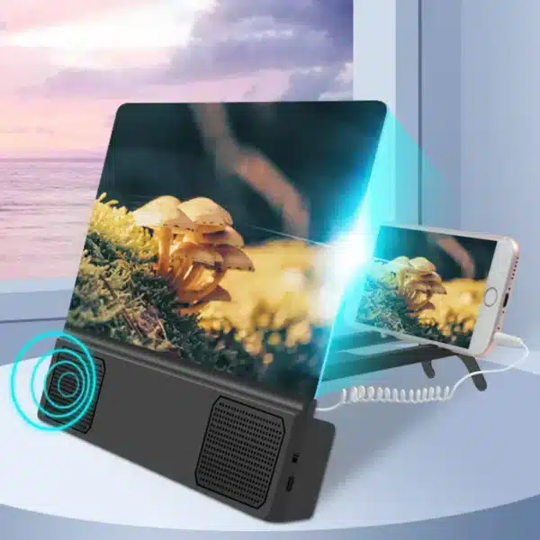 Amplificateurs d'écran 3D loupe de téléphone portable avec haut-parleur élargi support d'amplificateur vidéo grossissant bureau pliant Audio Anti-bleu 3